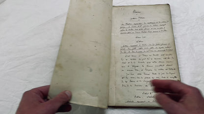 Mid 19th – 150-Pages French handwritten theater manuscript – Literary working draft of a play’s first act with author corrections
