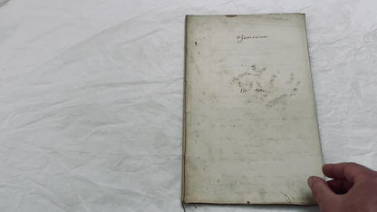 Mid 19th – 30-Pages French handwritten theater manuscript – Literary working draft of a play’s first act with author corrections
