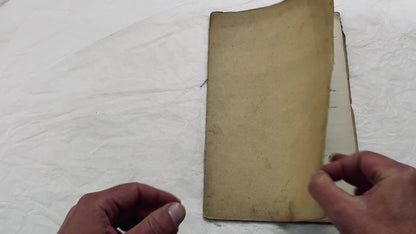 Mid 19th – 28-page literary draft with dialogues and author revisions - French handwritten theater manuscript – Antique Handwritten Draft