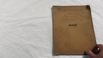 Late 19th - Antique French Play Script Manuscript - Vintage Handwritten Theatre Drama - Historic Literary Text from Late 19th Century