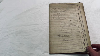 Late 19th - 44-pages French Handwritten Play Script - Vintage Ledger Manuscript