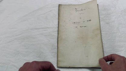 Mid 19th – 40-Pages French handwritten theater manuscript – Literary working draft of a play’s first act with author corrections